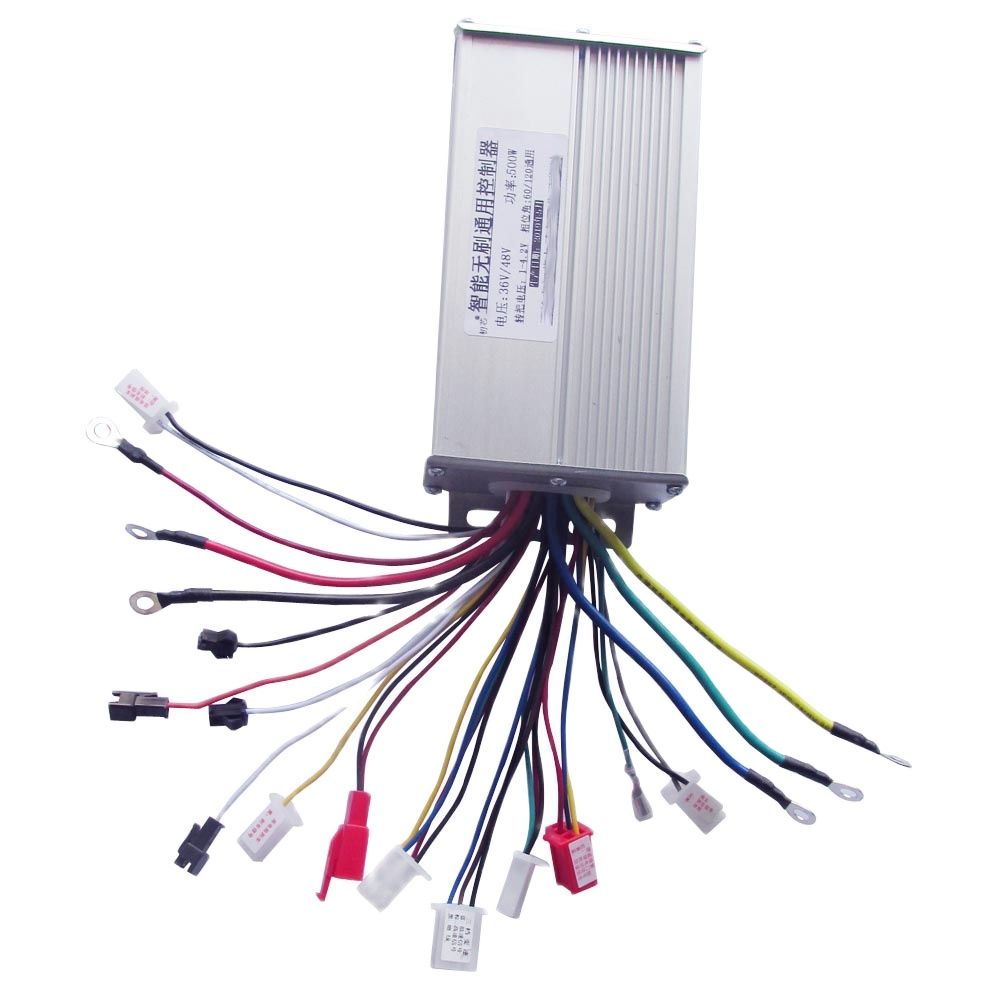 Cycling Zones - 500 ワット電動自転車モーターコントローラー BLDC ブラシレス方形波 36V 48V
