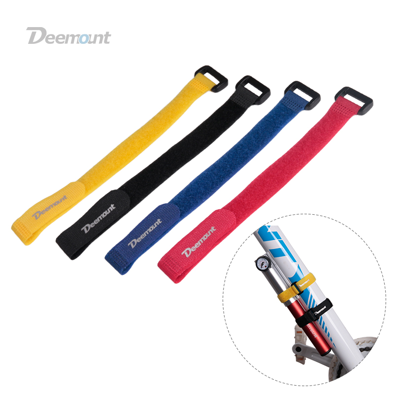 Bike Pump Frame Mount - Deemount 4個自転車ナイロンフック/ループテープ自己粘着ストラップバイクケーブル糸ネクタイポンプボトルバンド懐中電灯包帯