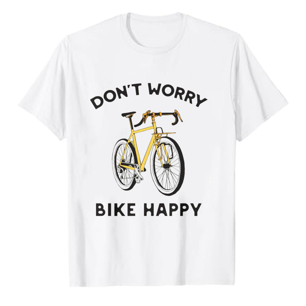 Cycling Commute Outfit - シティバイク通勤服ユニセックスコットンTシャツサイクリングカジュアルウェア、レトロアーチフォントバイク用Tシャツ、コーヒーショップデイリーシャツ