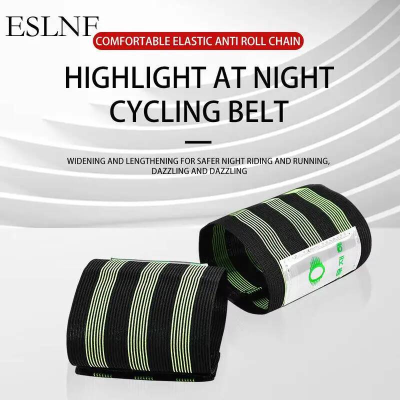Cycling Commute - ESLNF ユニバーサル反射自転車安全ストラップ調節可能な足首パンツレッグストラップ高視認性 MTB ロードコミューター夜間サイクリング
