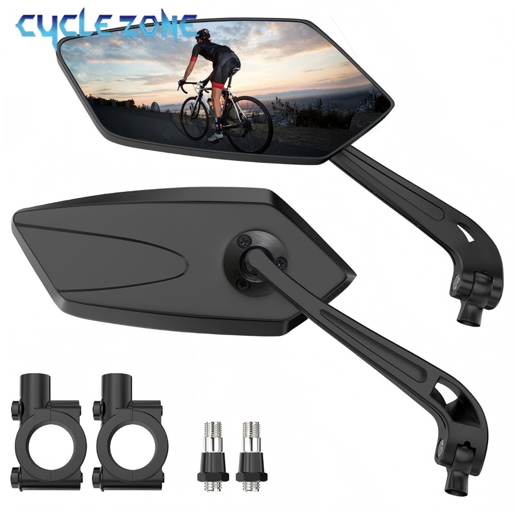 Cycling Zones - 360 度調整可能な自転車バックミラー MTB ロードバイクハンドルバーバックミラー電動自転車サイクリング安全アクセサリー