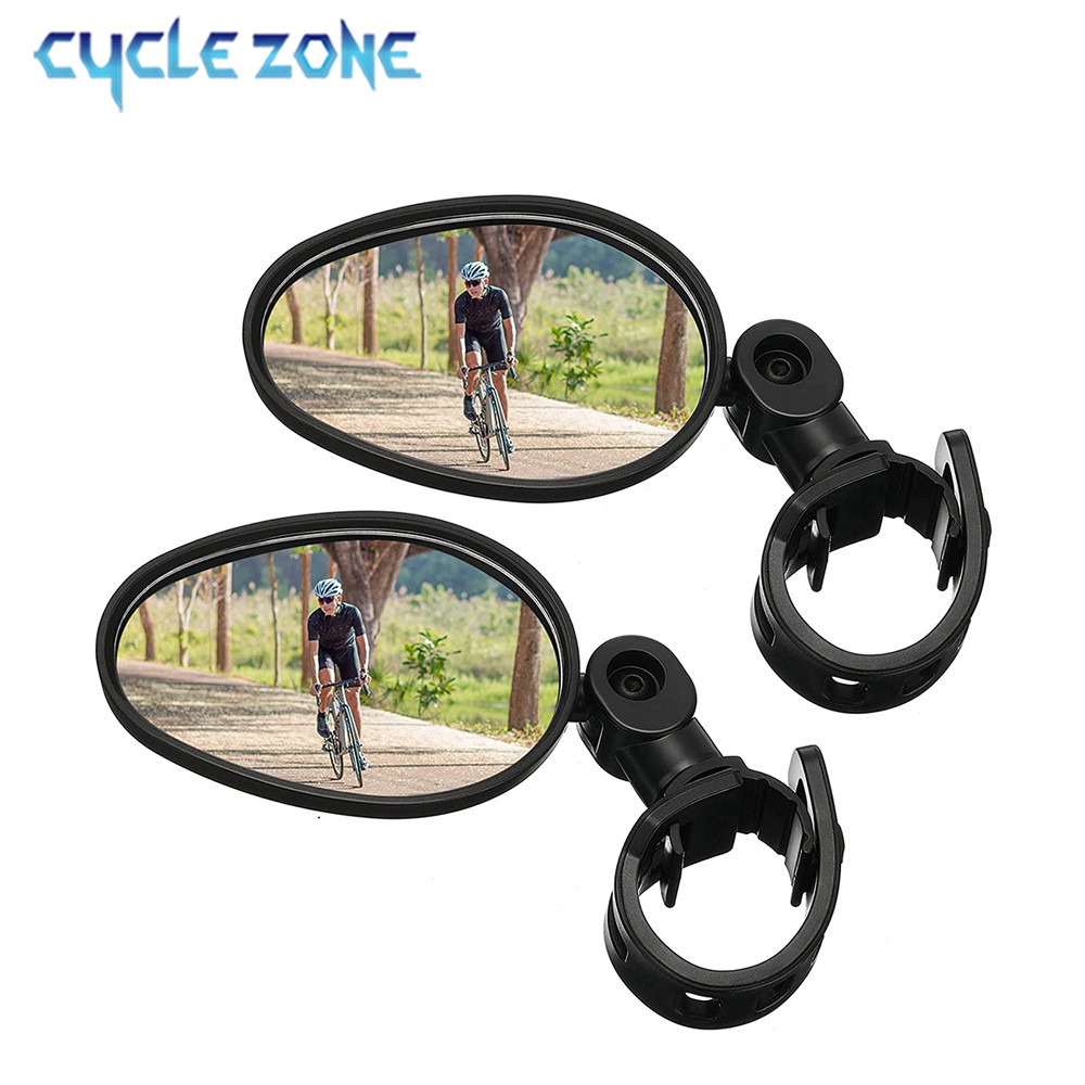Cycling Zones - 1/2 個自転車バックミラー 360 度調整可能回転式ユニバーサルサイクリングハンドルバーリアビューミラー MTB ロードバイク用