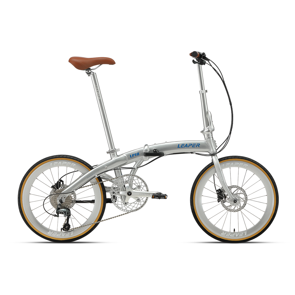 Commuting With Bike - ブラウンレザー 新品 451mm アルミ合金製 シマノ油圧ディスクブレーキ 53T