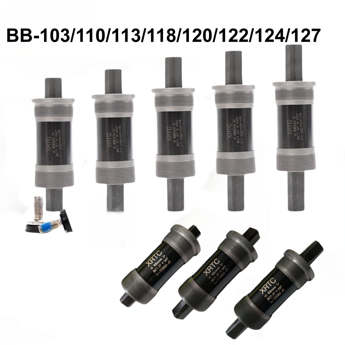 Cycling Zones - バイクボトムブラケット、スクエアテーパーボトムブラケット 68mm、103/110/113/118/120/122/124/127MM