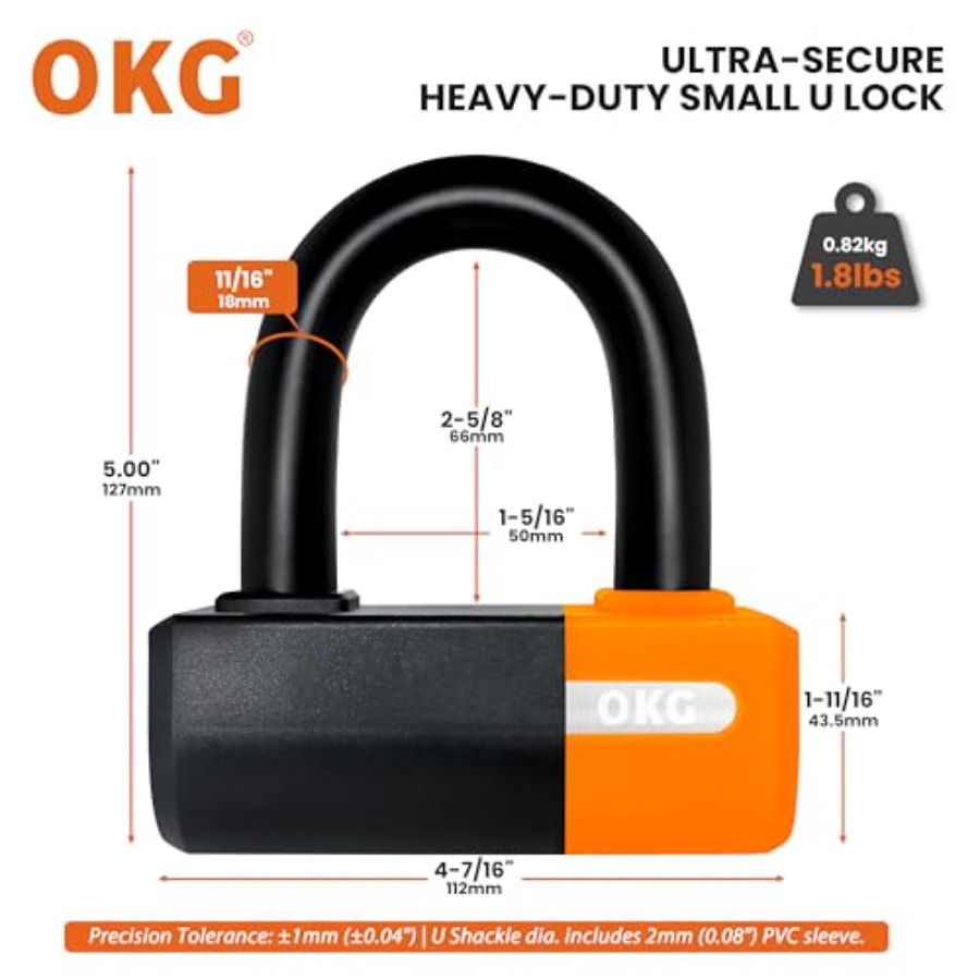 OKG ヘビーデューティー小型Uロック 18mm耐切断マンガ - U Lock Heavy Duty のレビューと価格