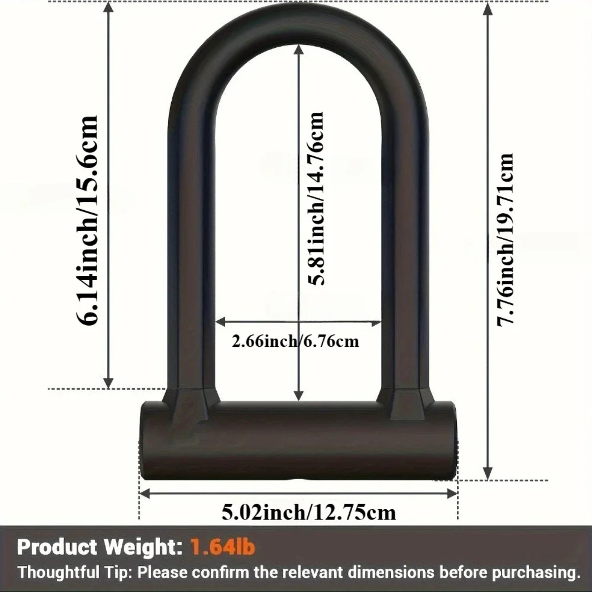 頑丈な盗難防止自転車Uロック、セキュリティスチールケーブルシ - U Lock Heavy Duty のレビューと価格