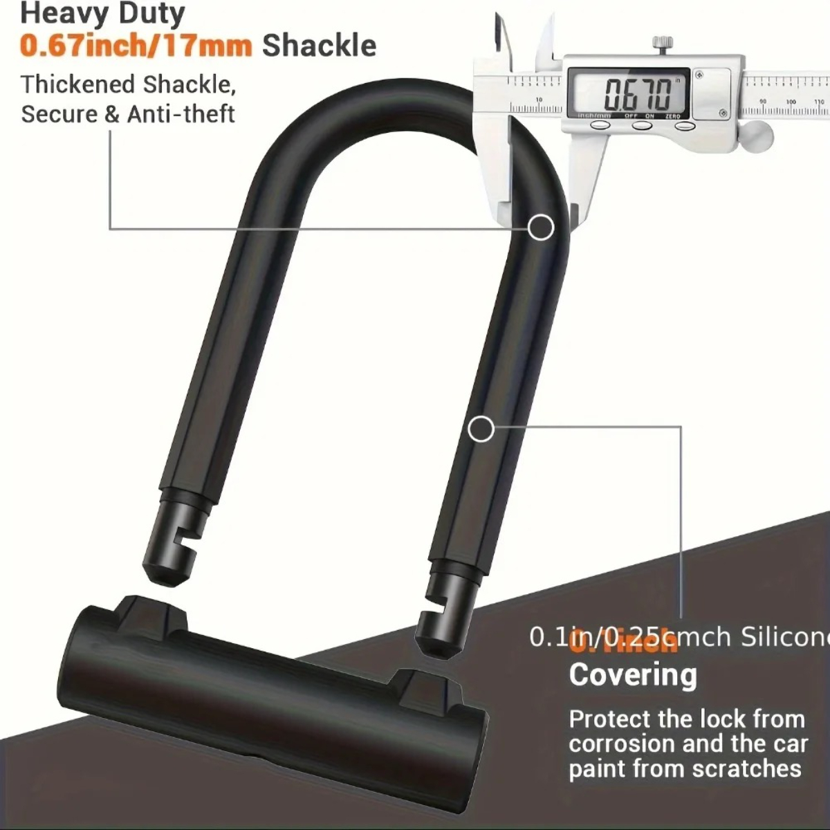 頑丈な盗難防止自転車Uロック、セキュリティスチールケーブルシ - U Lock Heavy Duty のレビューと価格