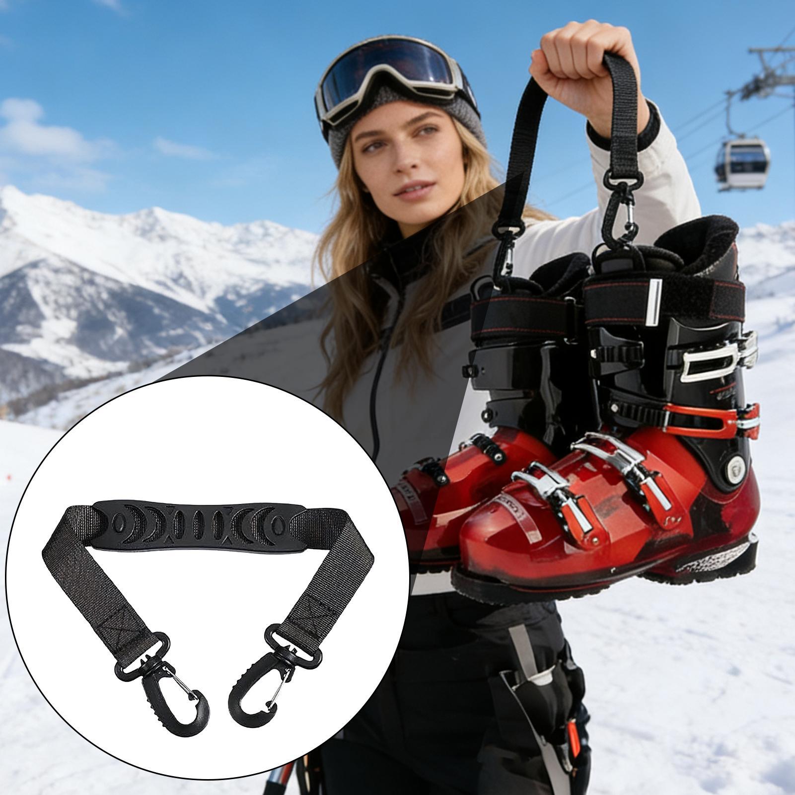 スキーブーツストラップ 冬用ギアを運ぶためのショルダースリン - Winter Cycling Commute Gear のレビューと価格