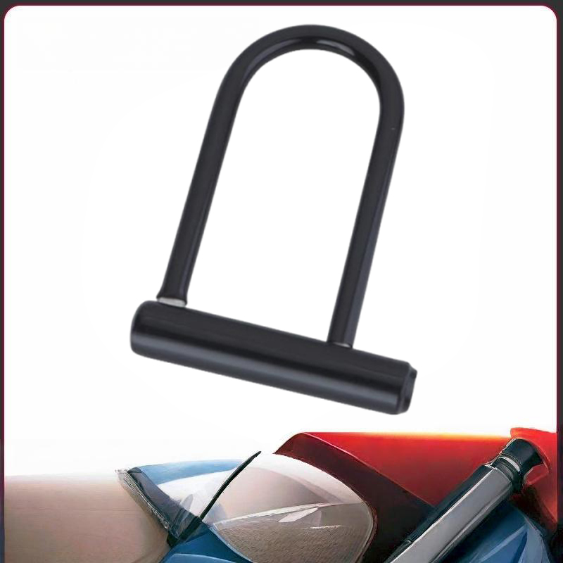 頑丈な盗難防止U字ロック シリコン製厚型耐切創自転車ロック  - U Lock Heavy Duty のレビューと価格