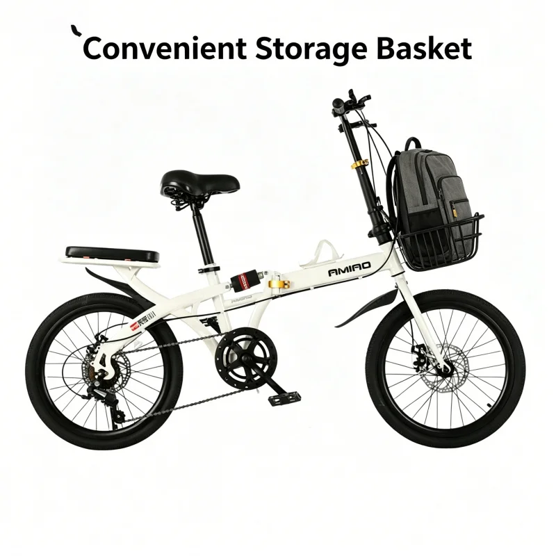 ホワイトスポークホイール後部座席フレーム20インチ折りたたみ - Commuting With Bike のレビューと価格