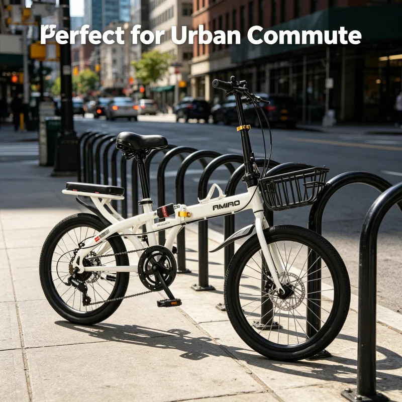 ホワイトスポークホイール後部座席フレーム20インチ折りたたみ - Commuting With Bike のレビューと価格