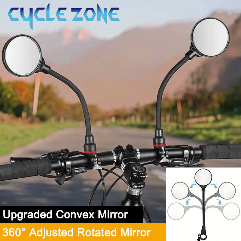 自転車ミラー自転車ハンドルバーバックミラー回転可能と調整可能 - Cycling Zones のレビューと価格